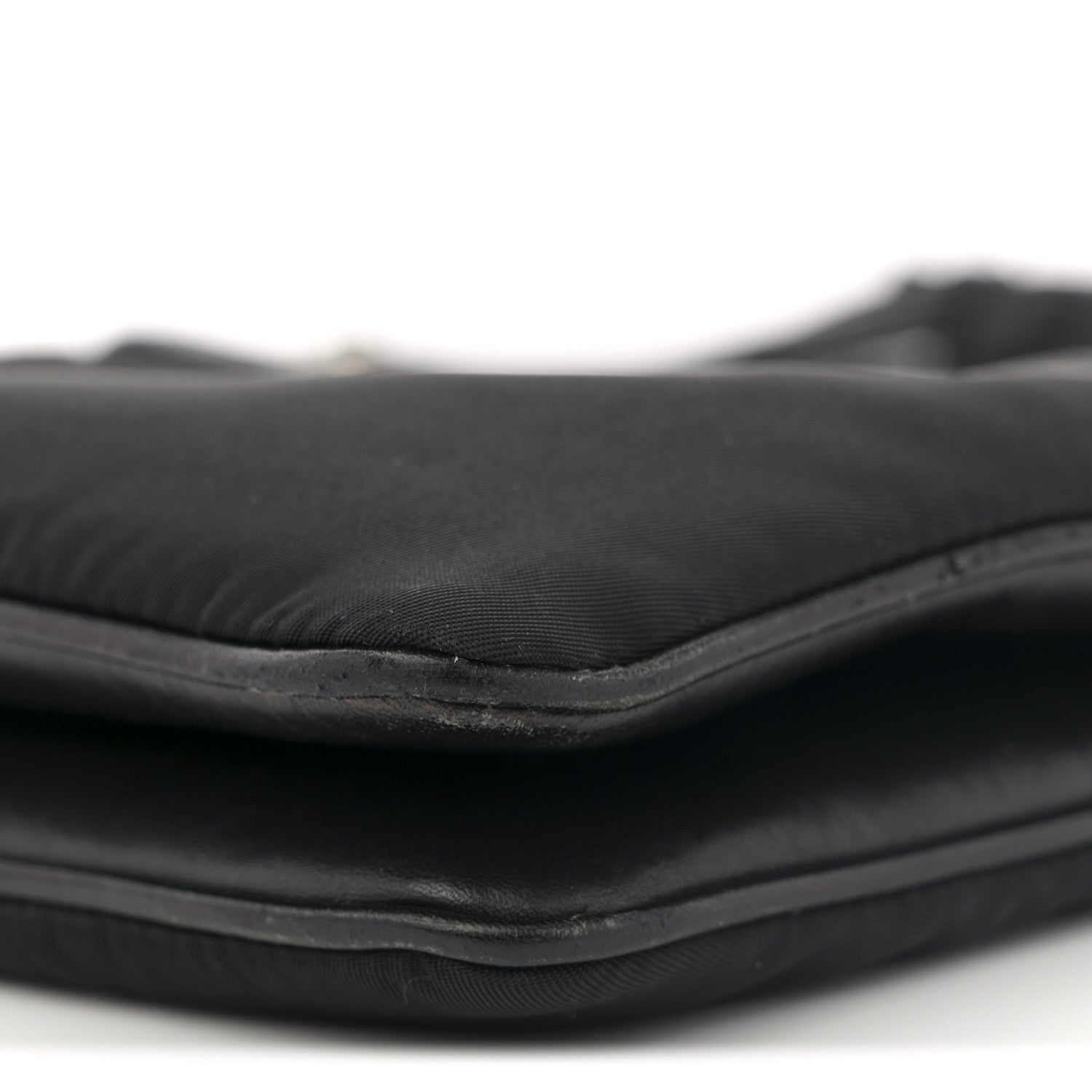 Prada Tessuto Nylon Soft Calf Double Zip Crossbody Bag Black 18 of 27