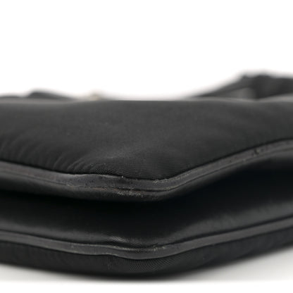 Prada Tessuto Nylon Soft Calf Double Zip Crossbody Bag Black 18 of 27