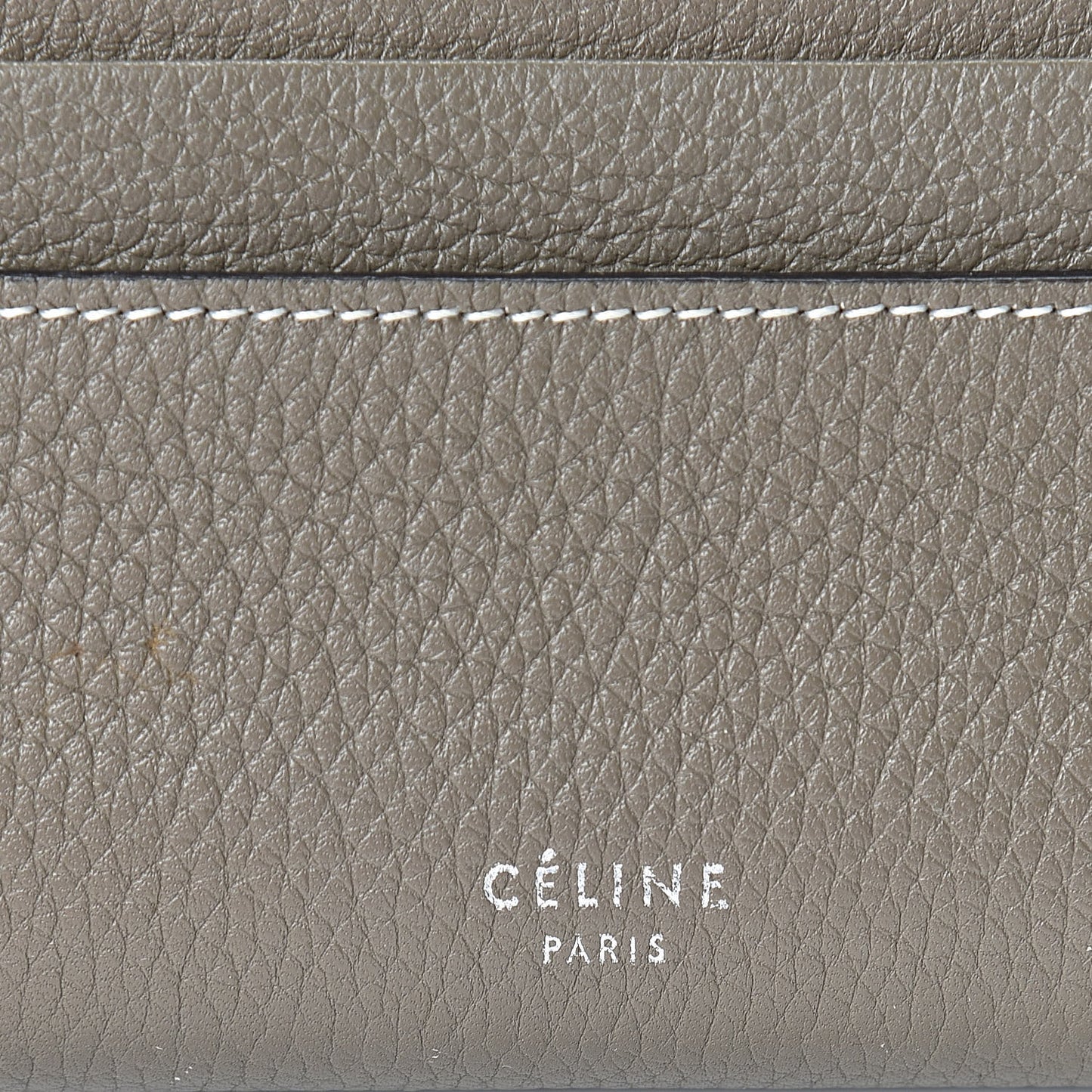 Drummed Calfskin Large Multifunction Flap Wallet Souris