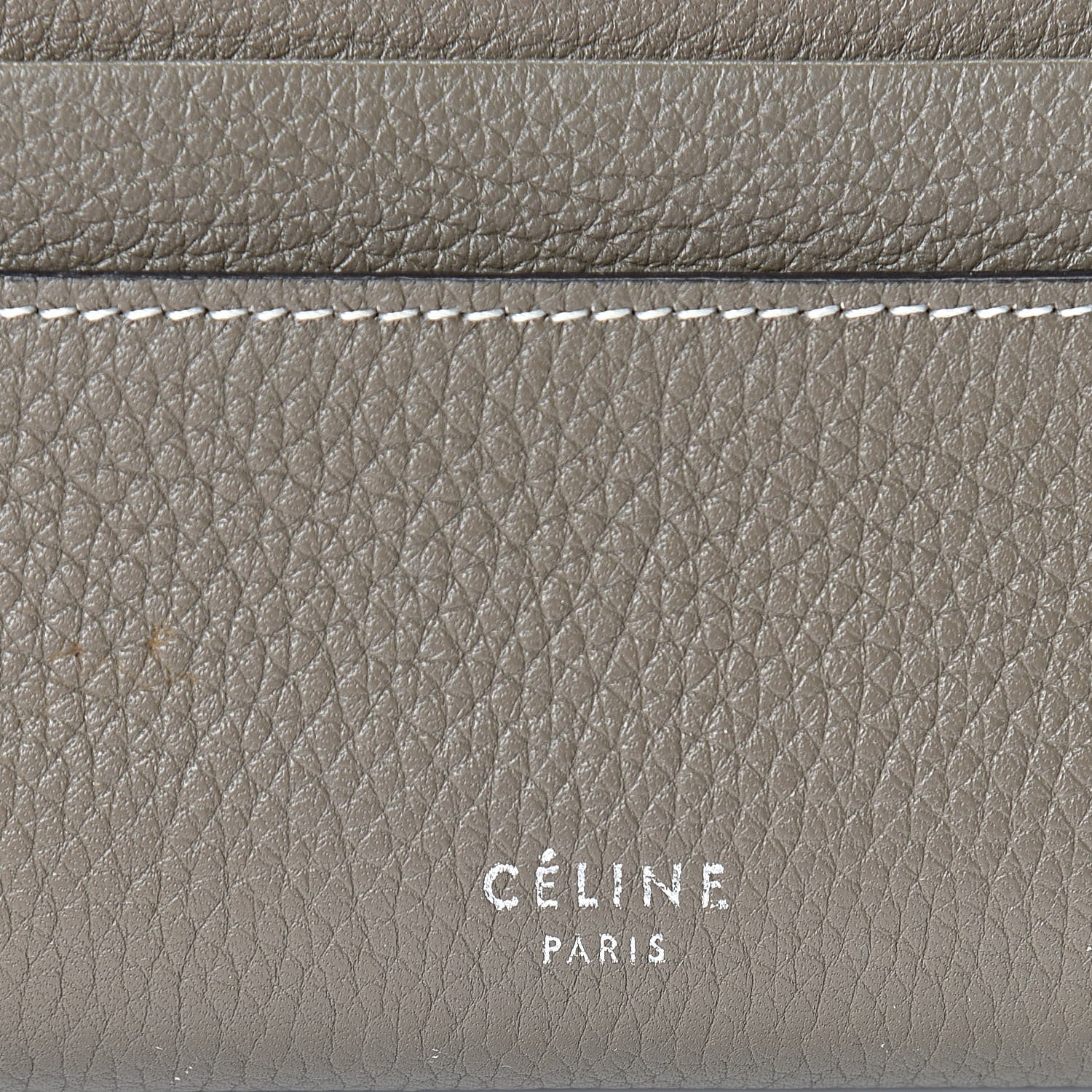 Celine Drummed Calfskin Large Multifunction Flap Wallet Souris 6 of 10