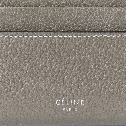 Celine Drummed Calfskin Large Multifunction Flap Wallet Souris 6 of 10