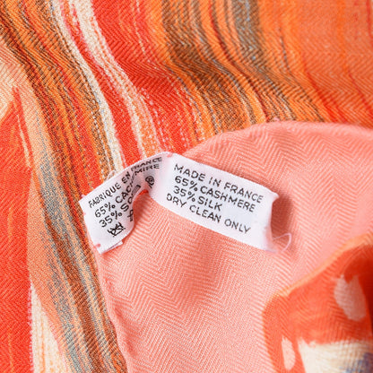 Hermes Cashmere Silk Feux Du Ciel Scarf 140 6 of 9