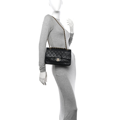Chanel Lambskin Quilted Medium Double Flap Black 3 of 15