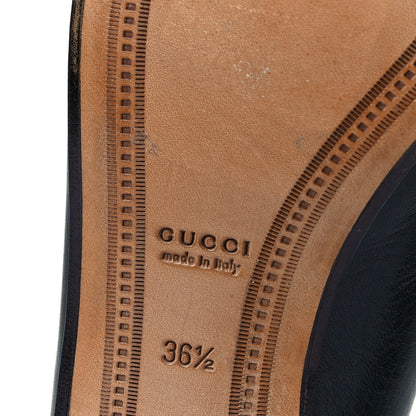 Gucci Malaga Kid Web Womens Horsebit Loafers 36.5 Black 8 of 10