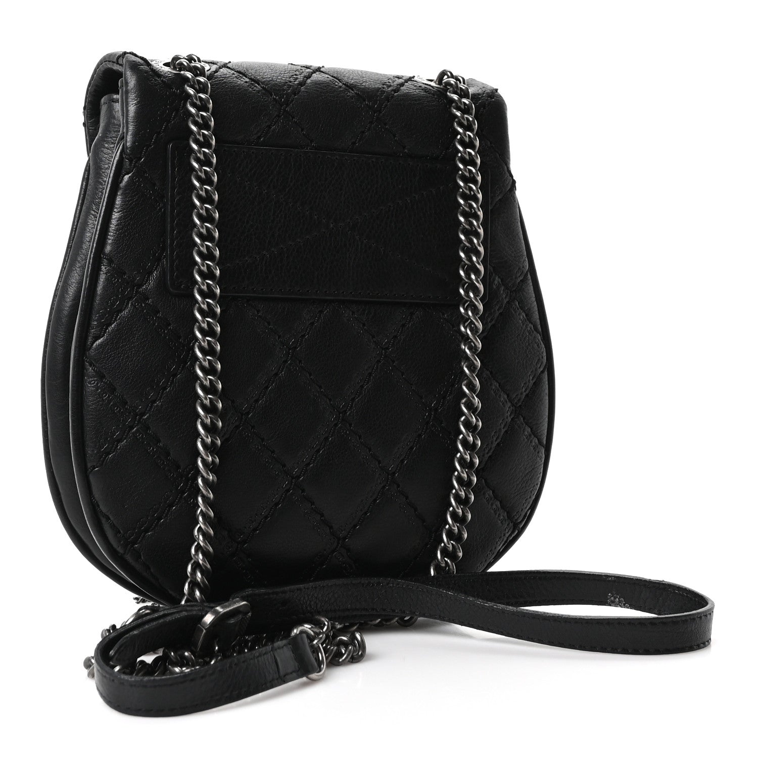 Chanel Calfskin Quilted Coco Sporran Small Tassel Flap Black 3 of 10