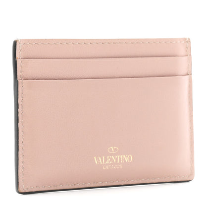 Valentino Garavani Vitello Rockstud Card Holder Poudre 3 of 8