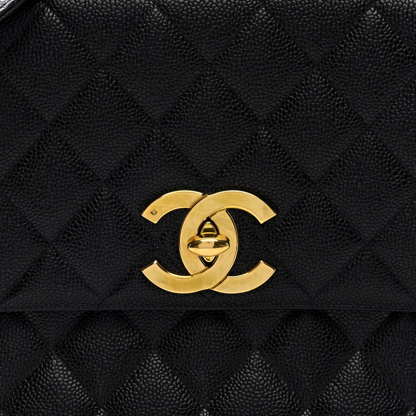 Caviar Quilted XL Single Flap Black