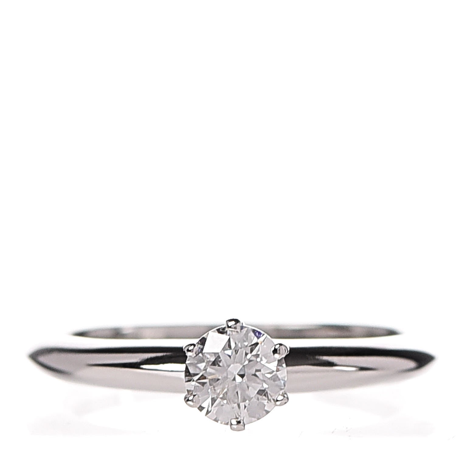 Tiffany Platinum Diamond .29ct Engagement Ring 46 3.75 1 of 5