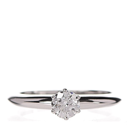 Tiffany Platinum Diamond .29ct Engagement Ring 46 3.75 1 of 5