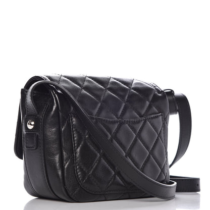 Chanel Lambskin Quilted Messenger Bag Black 3 of 7