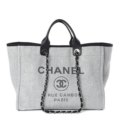 Chanel Canvas Medium Deauville Tote Grey 1 of 9