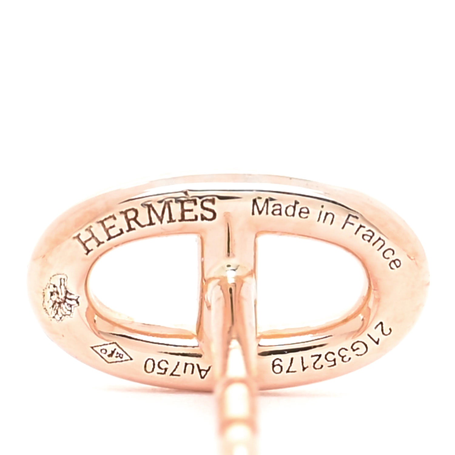 Hermes 18K Rose Gold TPM Farandole Stud Earrings 5 of 6