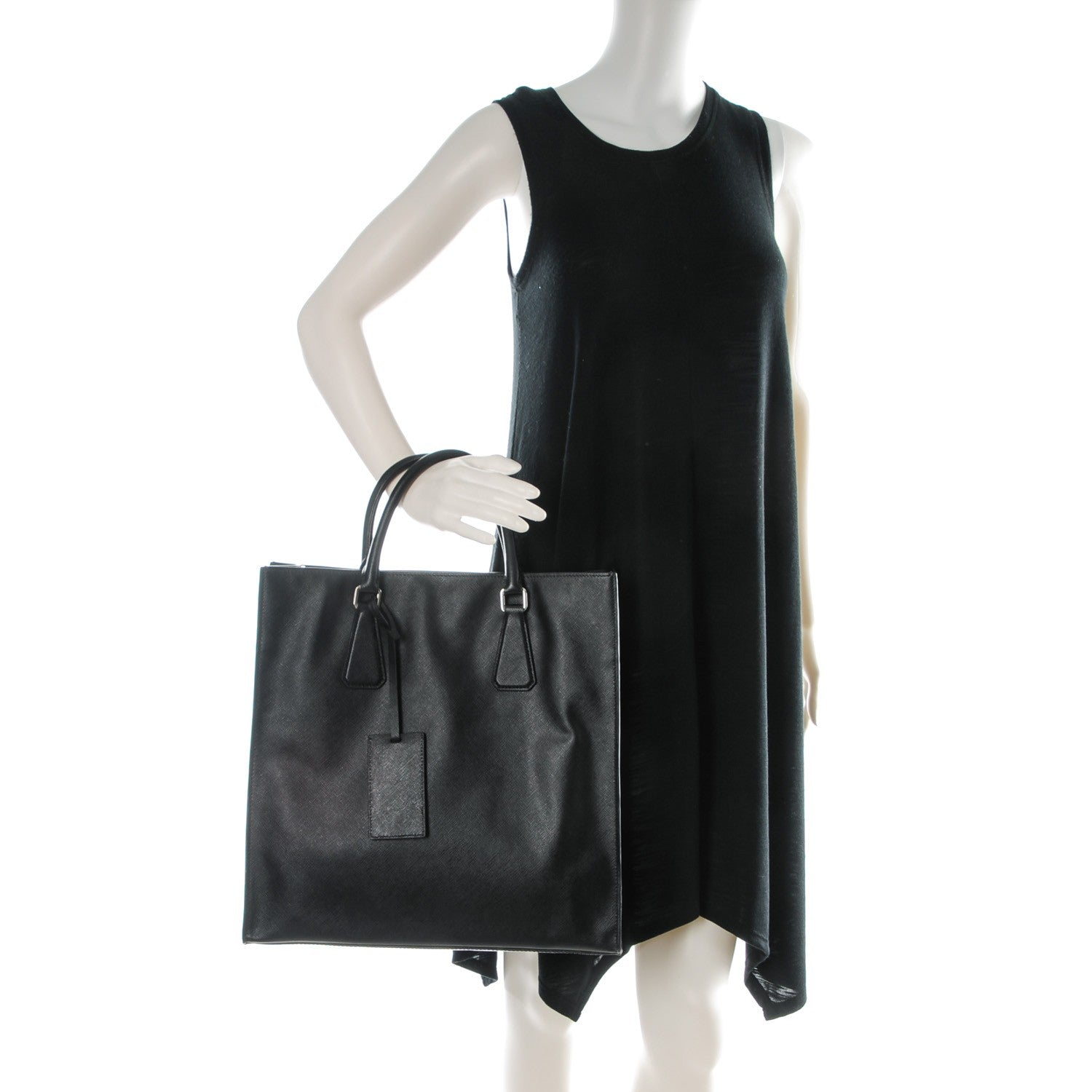 Prada Saffiano Travel Tote Nero Black 2 of 9