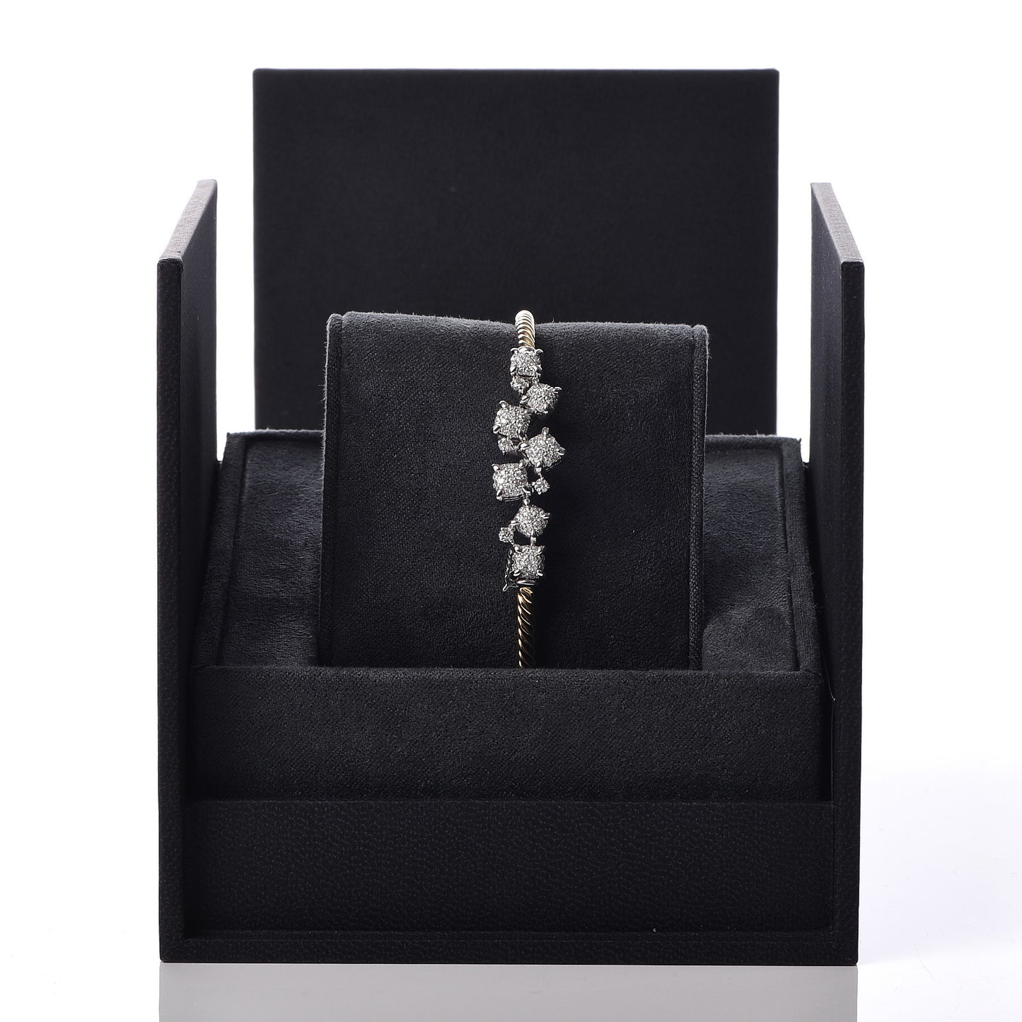 18K Yellow White Gold Diamond Precious Chatelaine Bracelet