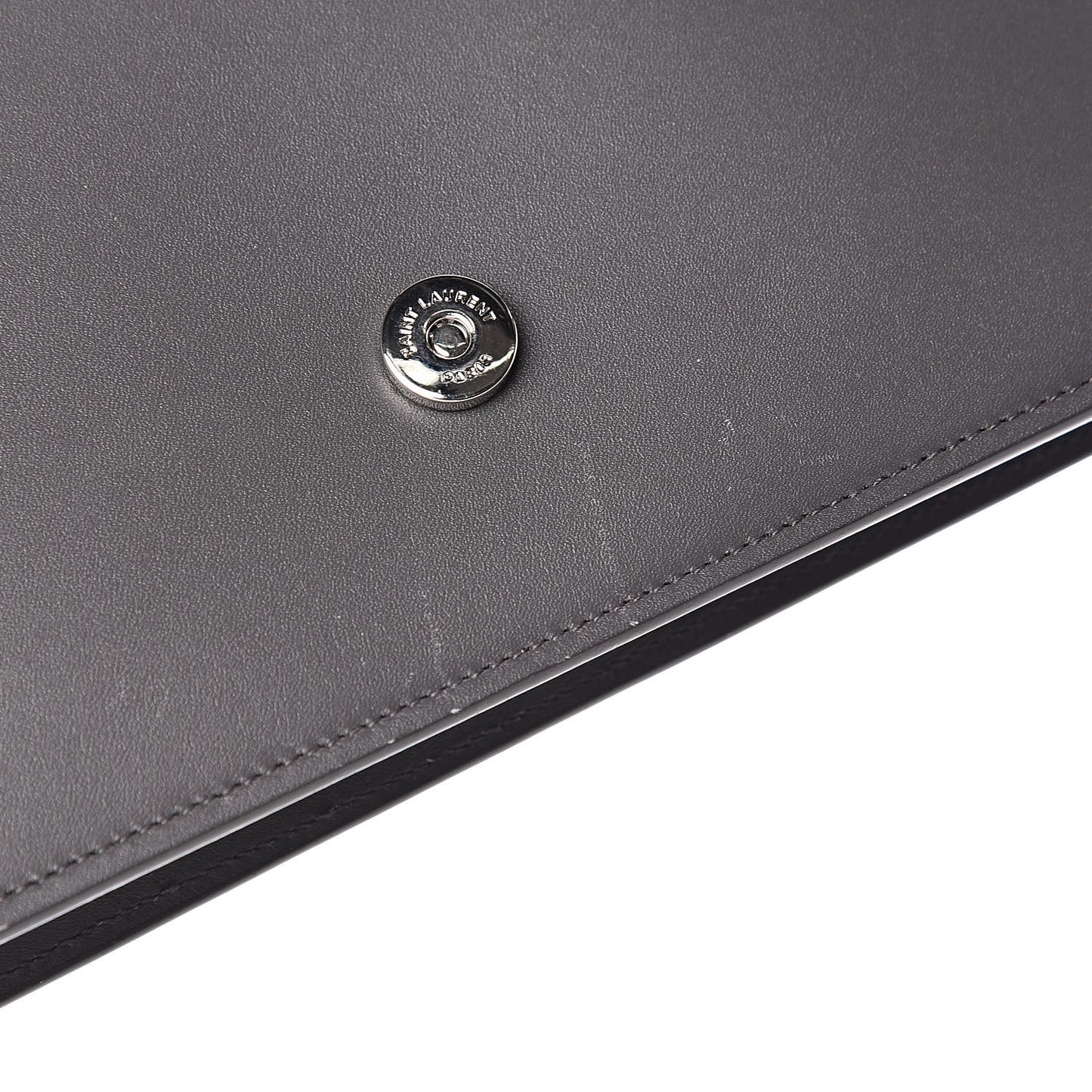 Smooth Calfskin Classic Monogram Kate Tassel Chain Wallet Asphalt