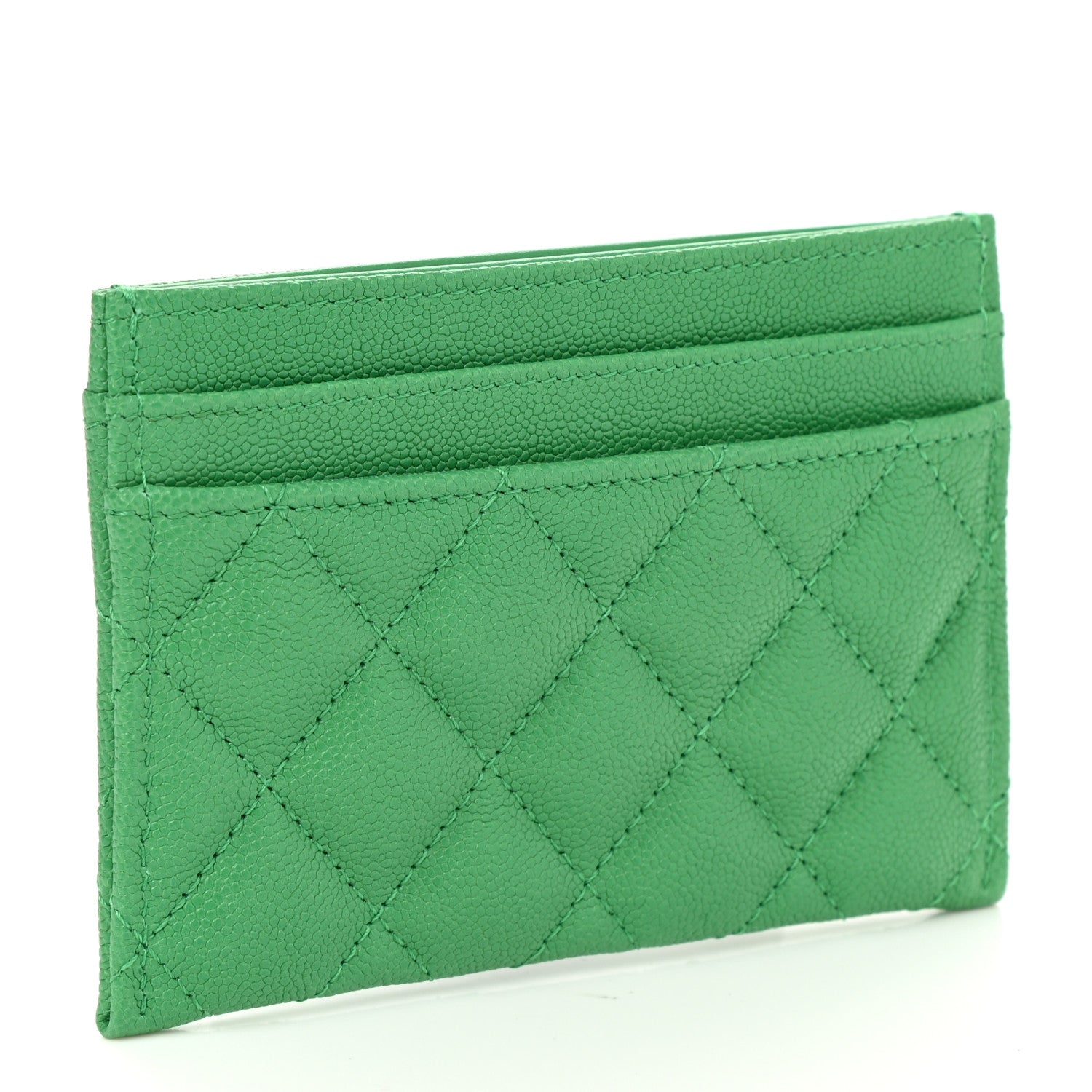Chanel Caviar Quilted Boy Card Holder Green 3 of 8