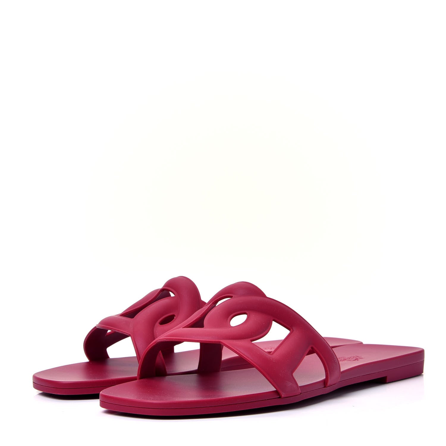 Hermes Rubber Aloha Sandals 38 Rose Baie 4 of 10