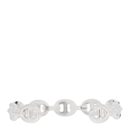 Hermes Sterling Silver MM Chaine d'Ancre Enchainee Cuff Bracelet SH 2 of 4