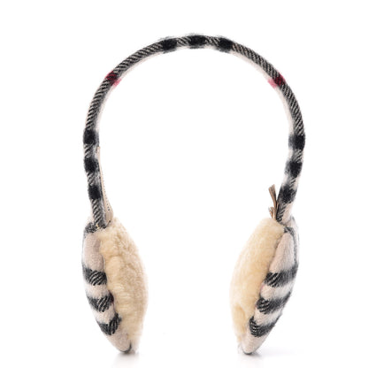 Burberry Cashmere House Check Earmuffs 1 of 5