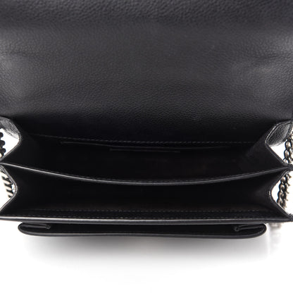 Saint Laurent Grained Calfskin Small Monogram Sunset Black 5 of 10