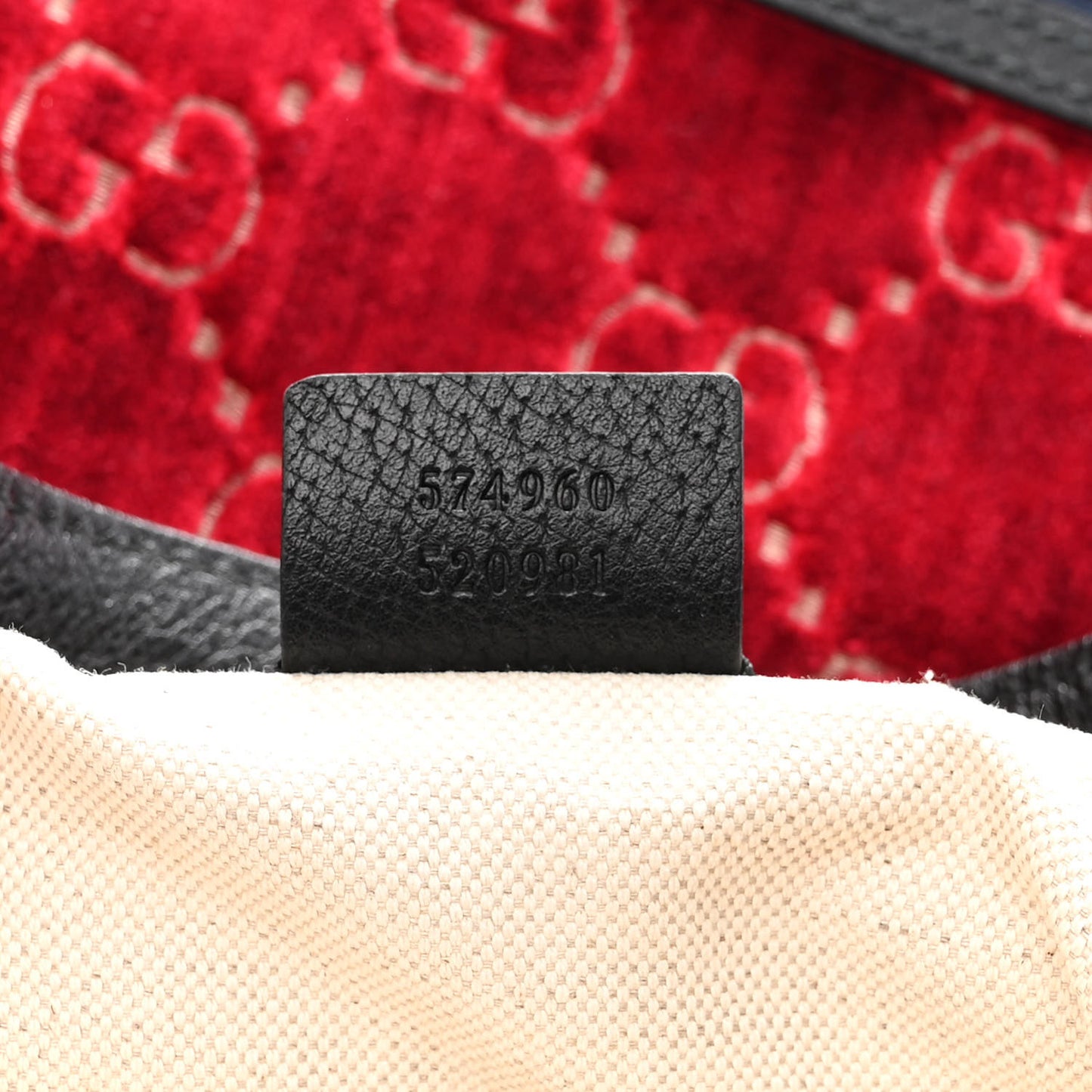 Velvet GG Monogram Web Bucket Bag Red Cipria Black