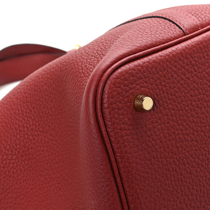 Hermes Taurillon Clemence Picotin Lock 22 MM Rouge H 9 of 12