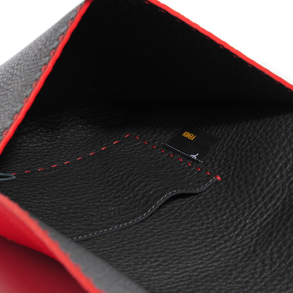 Fendi Calfskin Selleria Alda Colorblock Clutch Poppy 5 of 10