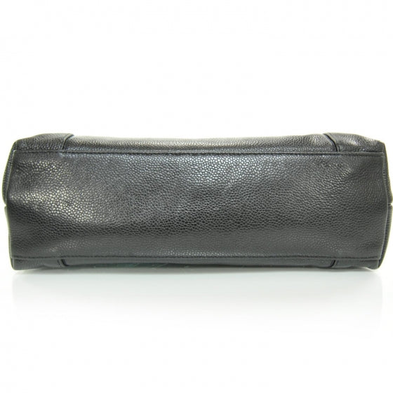 Caviar Flap Shoulder Bag Black SHW