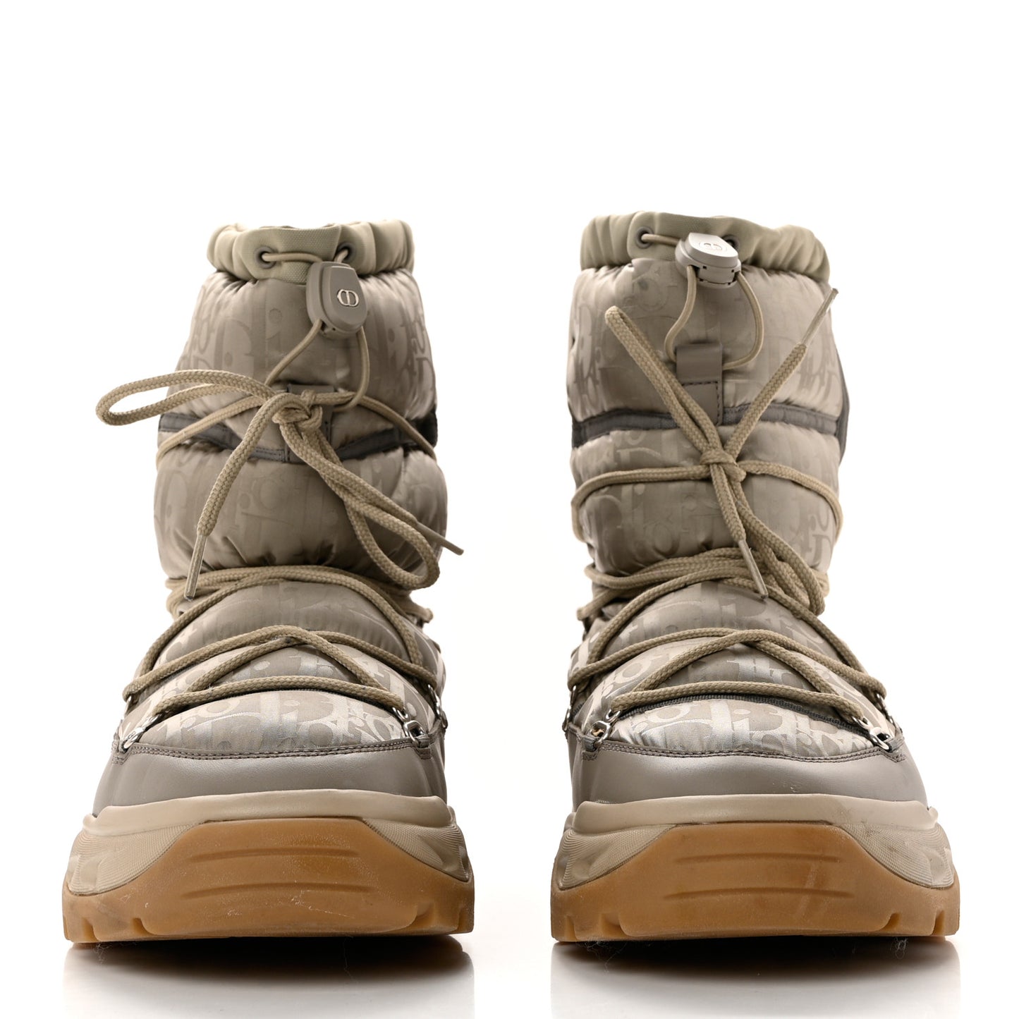 Nylon Oblique Mens Snow Ankle Boots 44 Beige