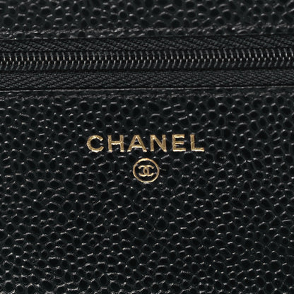 Chanel Caviar Quilted Wallet On Chain WOC Black 6 of 9