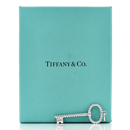 Tiffany Sterling Silver Twist Oval Key Pendant 5 of 5