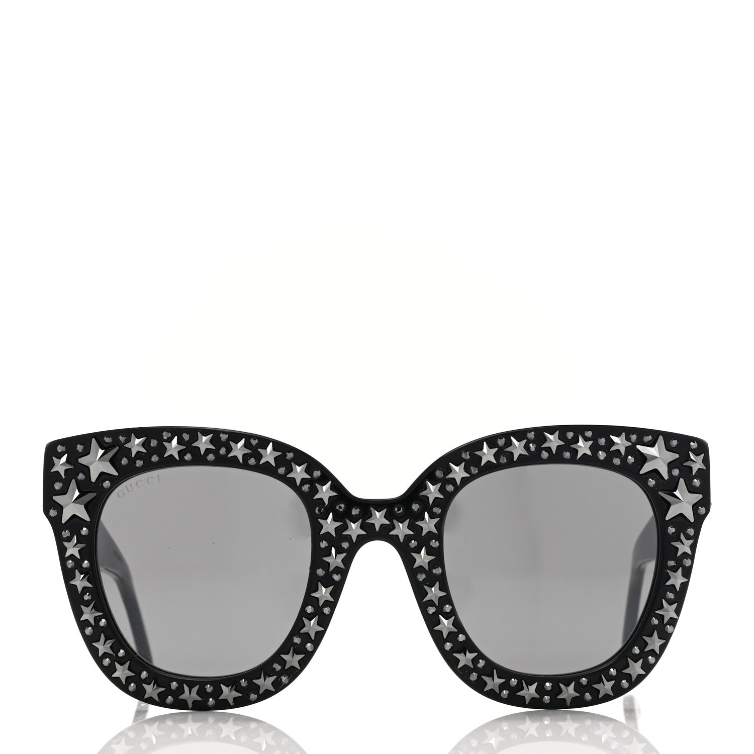 Gucci Acetate Stars Cat Eye Sunglasses GG0116S Black 2 of 9