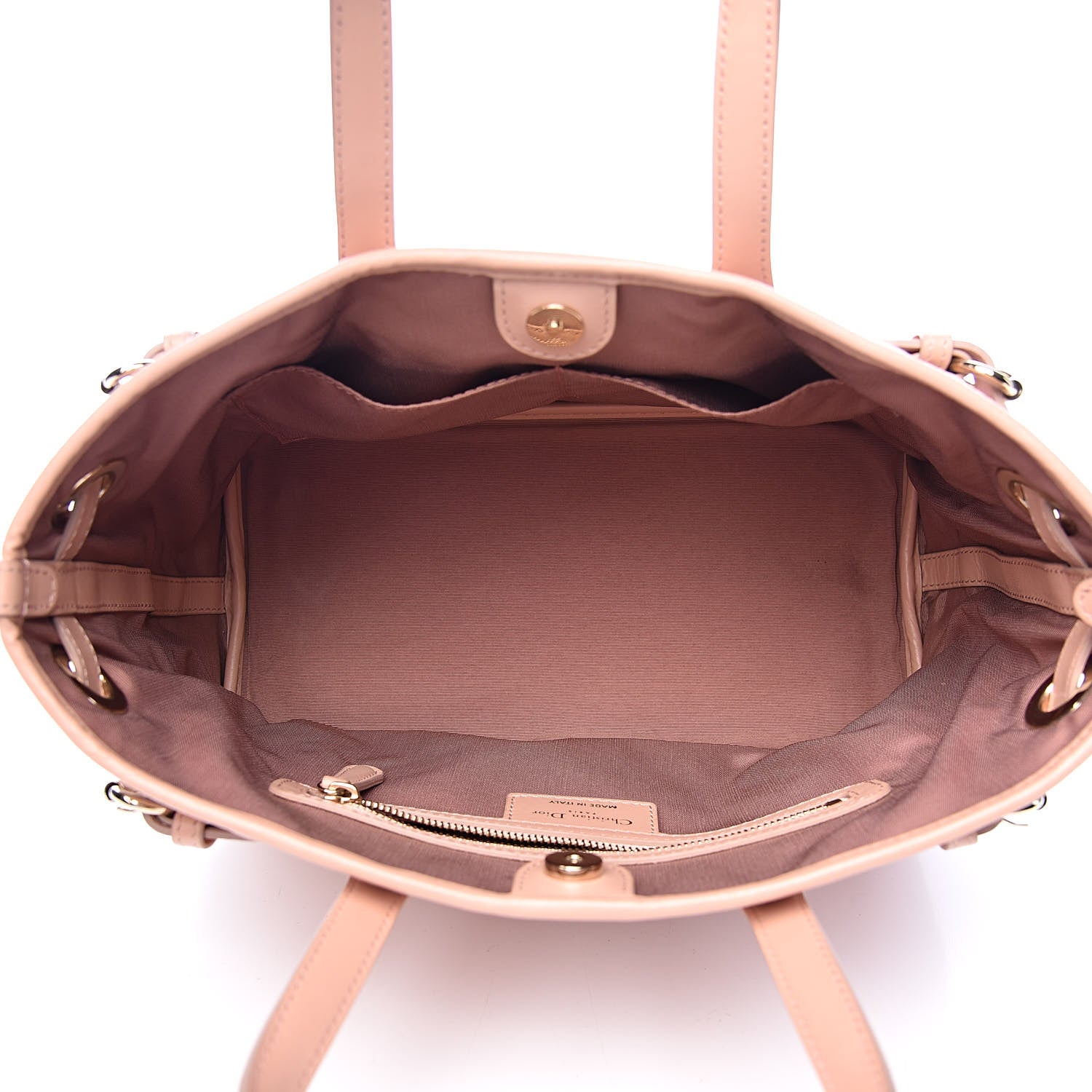 Christian Dior Coated Canvas Cannage Mini Panarea Tote Light Pink 5 of 10