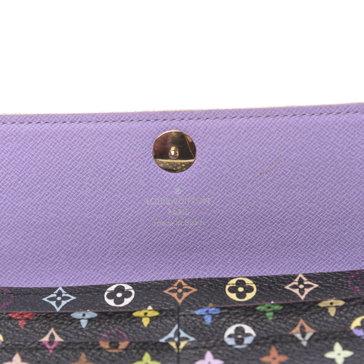 Monogram Multicolor Sarah Wallet Black Violet