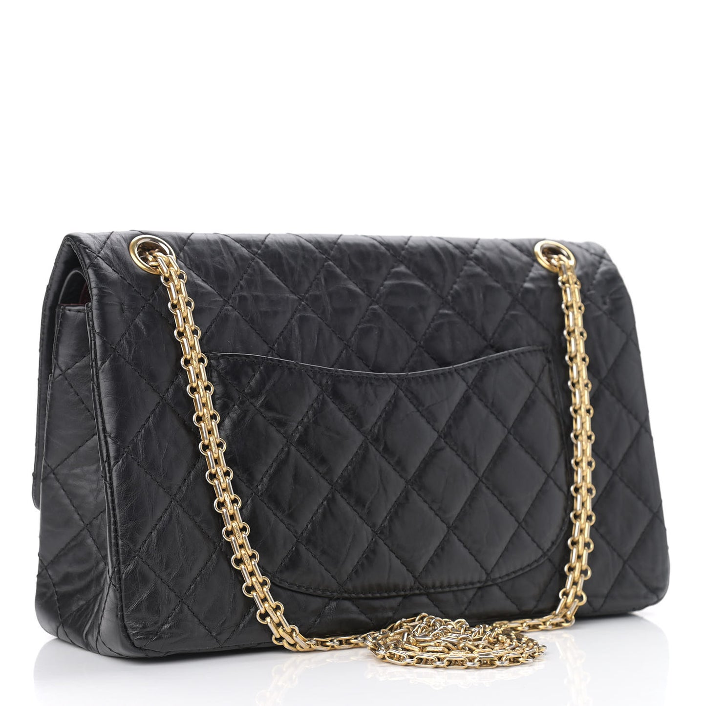 Aged Calfskin Quilted 2.55 Reissue 226 Flap Black