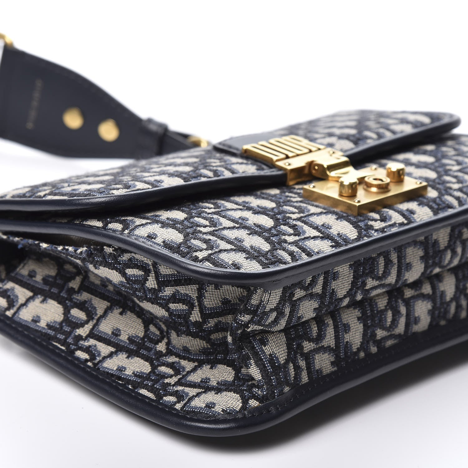 Christian Dior Oblique Small DiorAddict Flap Bag Navy Blue 5 of 9