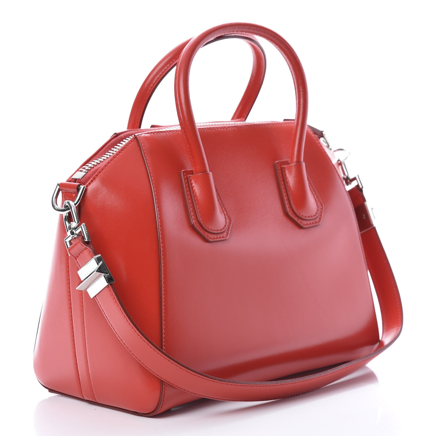 Givenchy Shiny Lord Calfskin Small Antigona Medium Red 3 of 10
