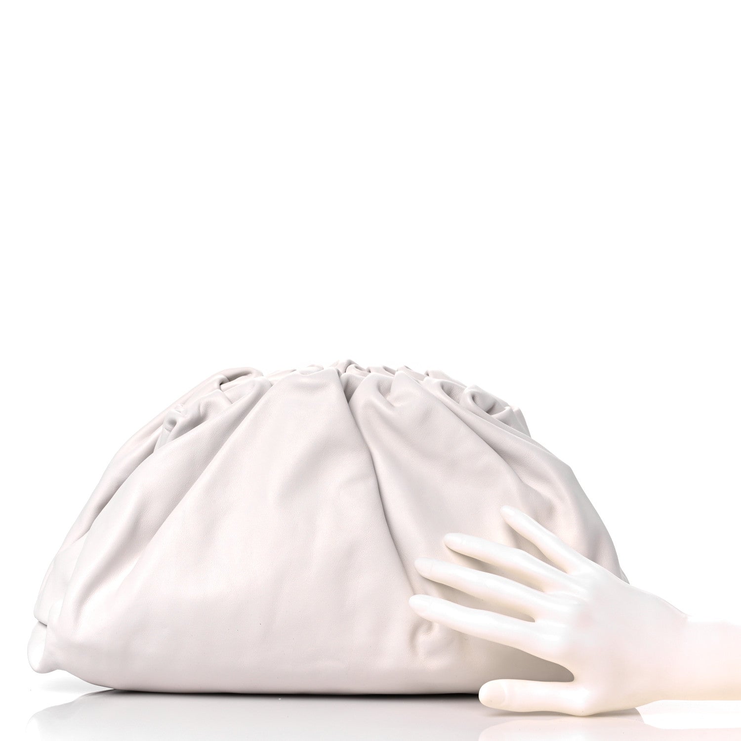 Bottega Veneta Smooth Butter Calf The Pouch Oversized Clutch Mist 2 of 9