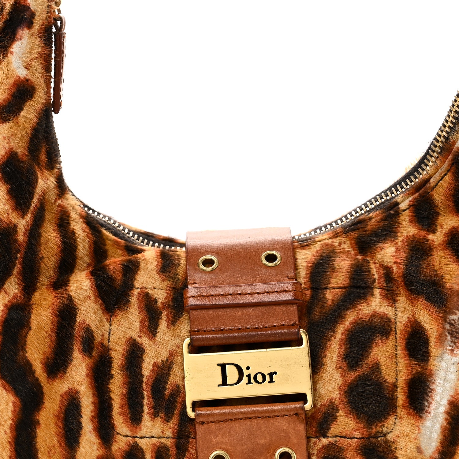 Christian Dior Pony Hair Leopard Print Street Chic Hobo 8 of 13