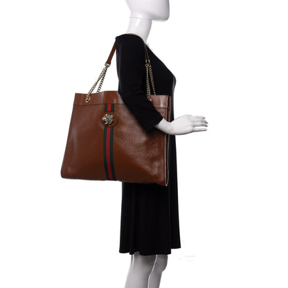 Gucci Calfskin Large Rajah Chain Tote Cuir 2 of 15