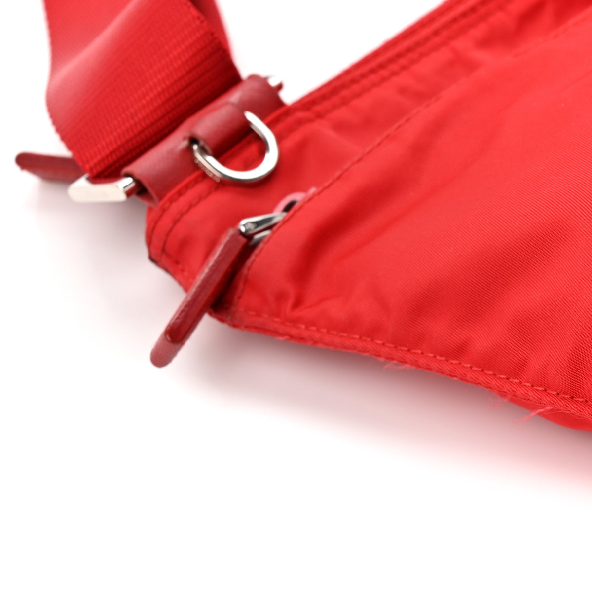 Prada Nylon Vela Saffiano Flat Messenger Bag Rosso 10 of 13