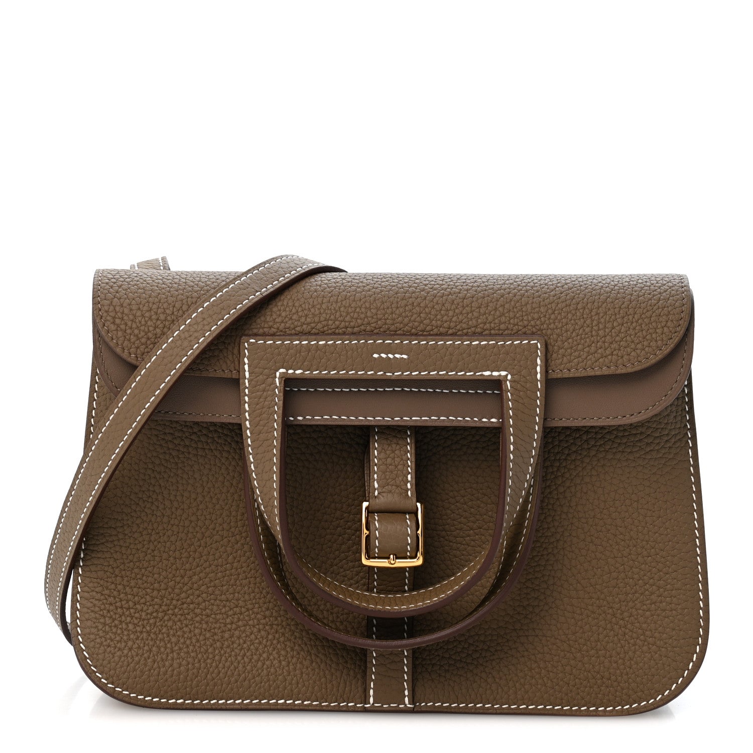 Hermes Taurillon Clemence Halzan 25 Etoupe 1 of 12