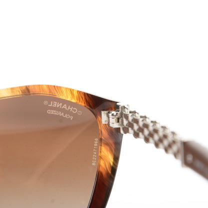 Chanel Lambskin Quilted Reissue Polarized Sunglasses 5327-Q Brown 6 of 7
