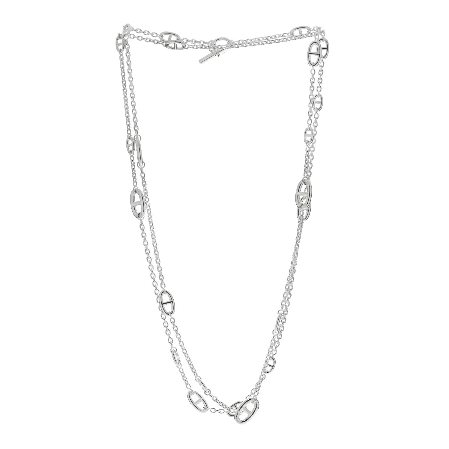 Hermes Sterling Silver Farandole Necklace 160 2 of 5