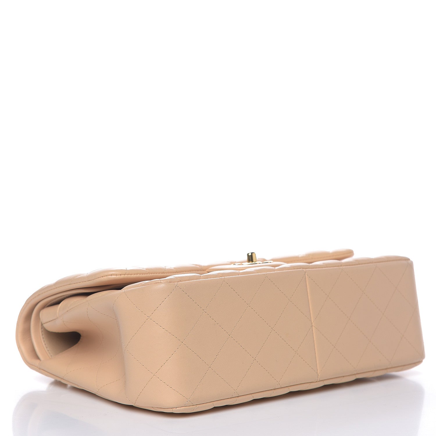 Chanel Lambskin Quilted Jumbo Double Flap Beige Clair 4 of 12
