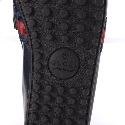Gucci Nappa Web Mens Kanye Driver Loafers 7.5 Blue 6 of 9