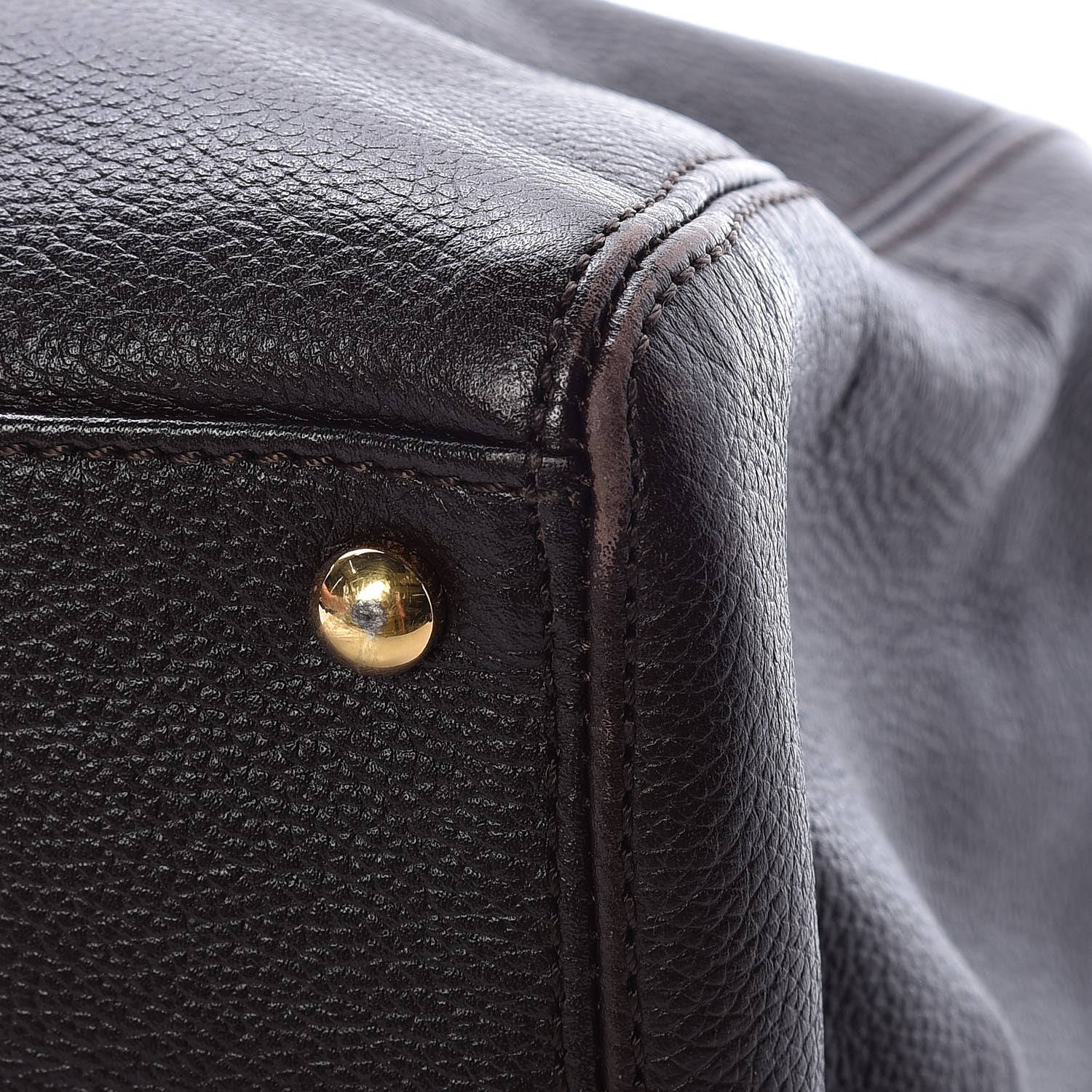 Chanel Calfskin Cerf Executive Shopper Tote Brown 10 of 13