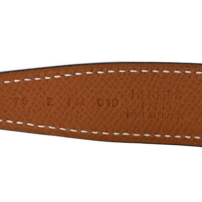 Hermes Swift Epsom 24mm Belt Strap 75 30 Black Gold 3 of 5