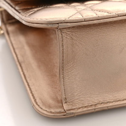Christian Dior Metallic Lambskin Cannage Miss Dior Promenade Pouch Gold 6 of 8