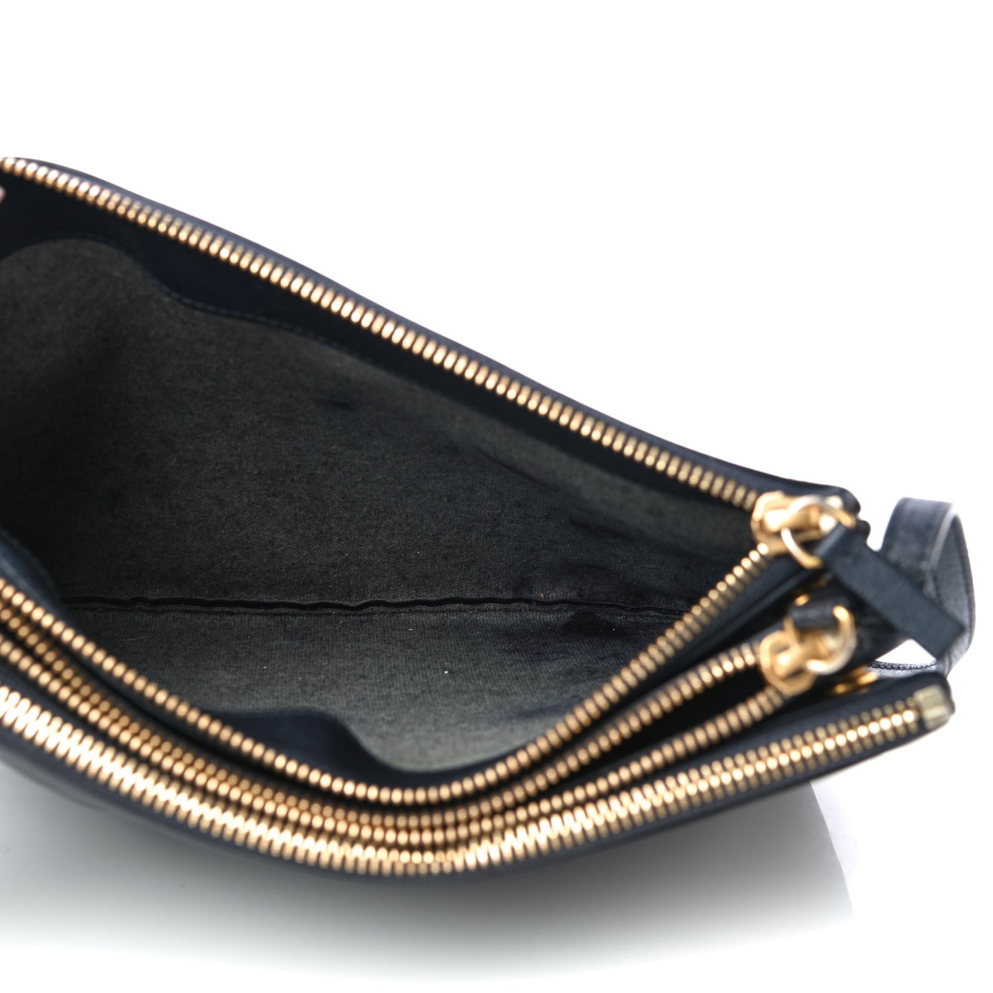 Goatskin Large Trio Crossbody Bag Dark Blue